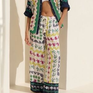 Daniella Manini x Celandine
Linen Blend Wide-Leg Pull-On Pants - Size Small